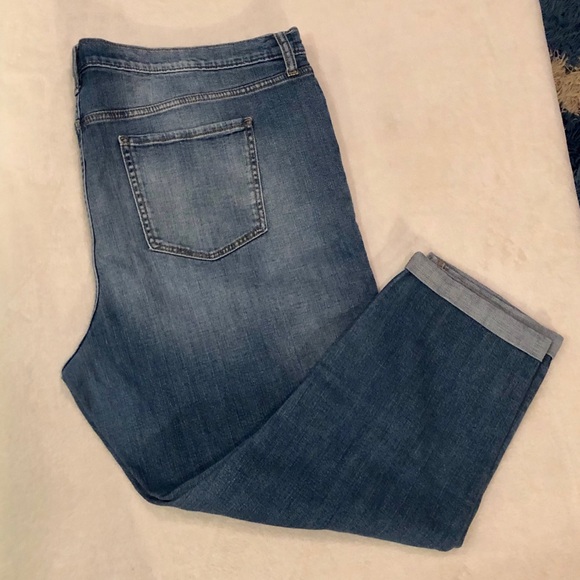 Ava & Viv Denim - Ava & Viv Medium Wash Boyfriend Crop Jeans 22W